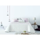 Bedspread Naroa Blanco 250x270 cm velvet