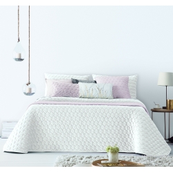 Bedspread Naroa Blanco 250x270 cm velvet