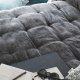Bedspread Detroit Gris 270x270 cm velvet