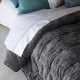 Bedspread Detroit Gris 250x270 cm velvet