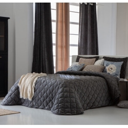 Bedspread Siena Gris 250x270 cm velvet
