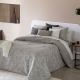 Bedspread Nolan Gris 235x270 cm, 2 pillow cases included